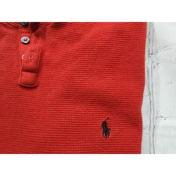 Ralph lauren Polo Button Up red Thermal Shirt XL - Picture 5 of 6